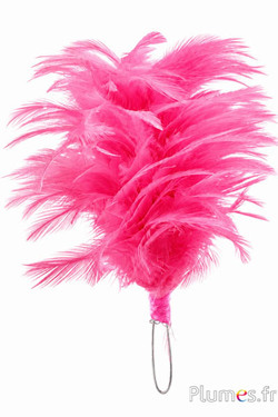 Federbusch Hahn mit Bügel - Höhe 20 cm - rosa